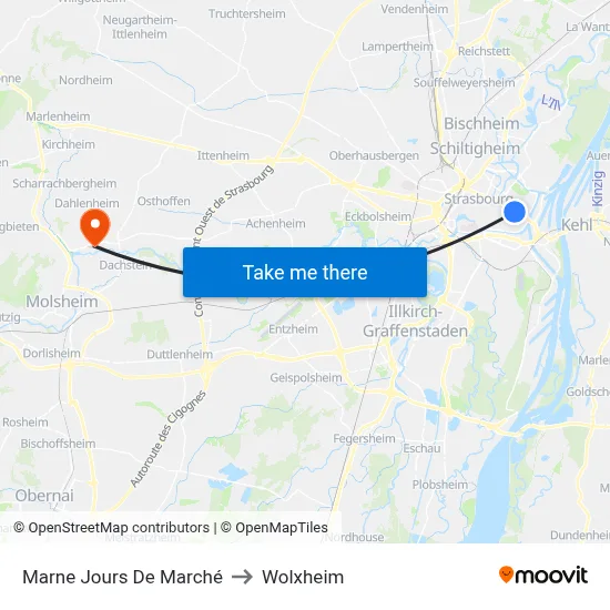 Marne Jours De Marché to Wolxheim map