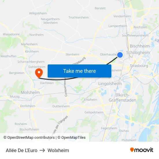 Allée De L'Euro to Wolxheim map