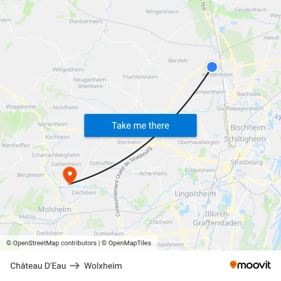 Château D'Eau to Wolxheim map