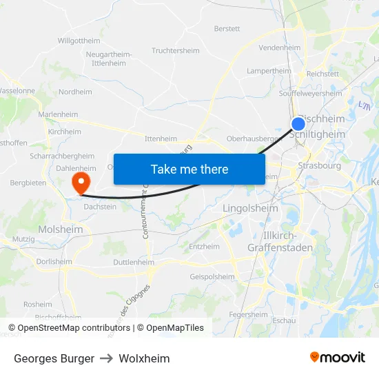 Georges Burger to Wolxheim map
