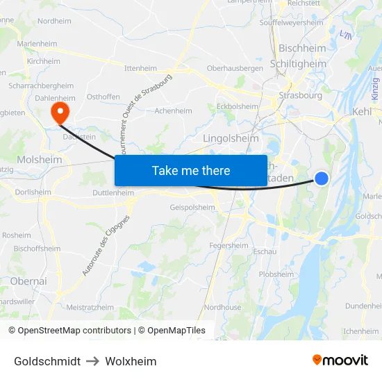 Goldschmidt to Wolxheim map