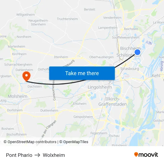 Pont Phario to Wolxheim map