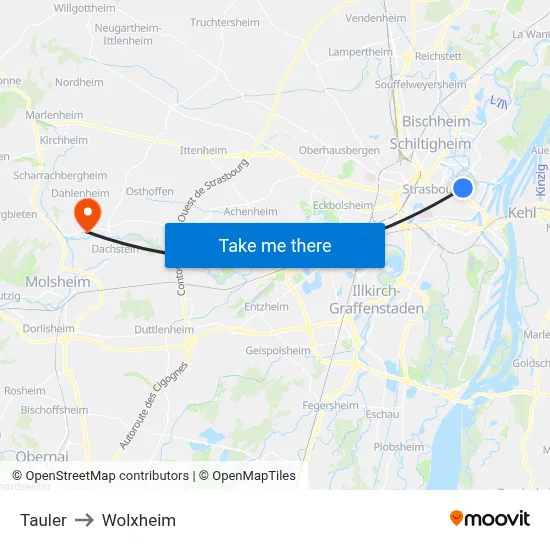 Tauler to Wolxheim map