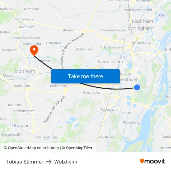 Tobias Stimmer to Wolxheim map
