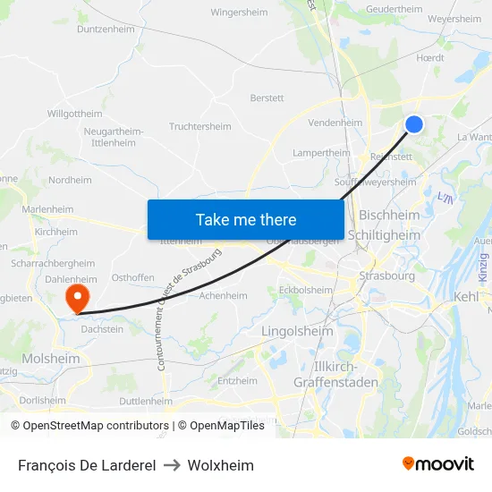 François De Larderel to Wolxheim map