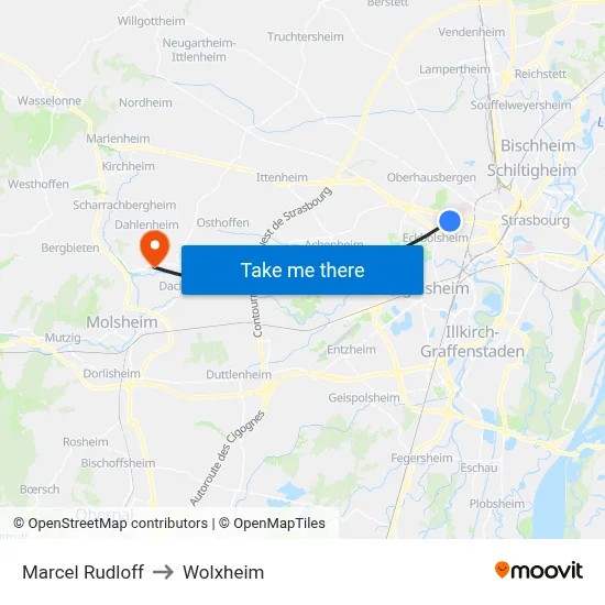 Marcel Rudloff to Wolxheim map