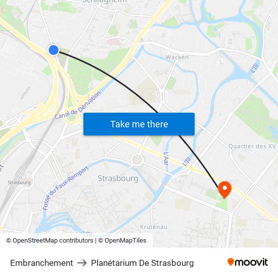 Embranchement to Planétarium De Strasbourg map