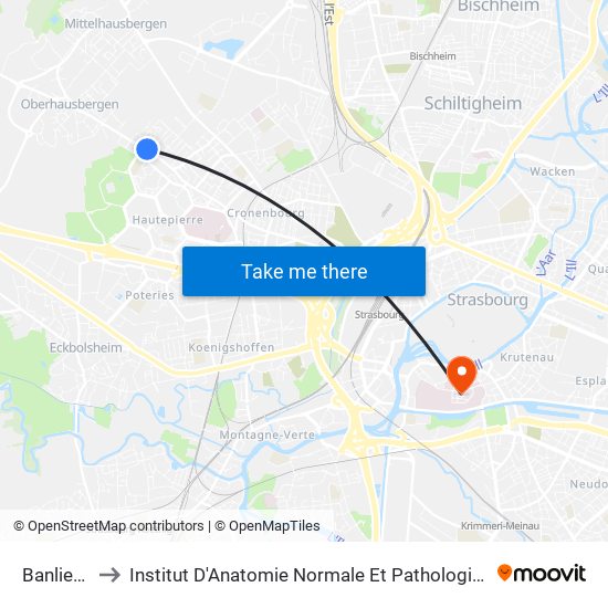 Banlieue to Institut D'Anatomie Normale Et Pathologique map