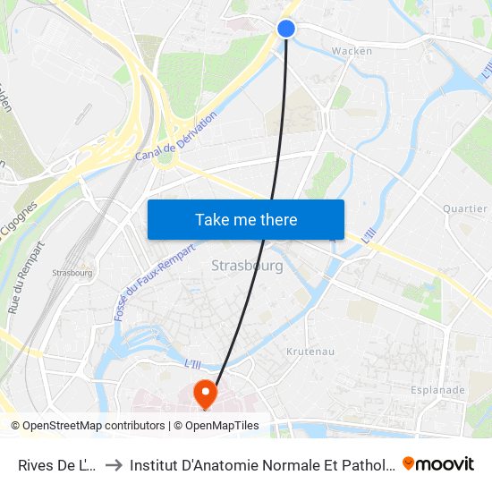Rives De L'Aar to Institut D'Anatomie Normale Et Pathologique map
