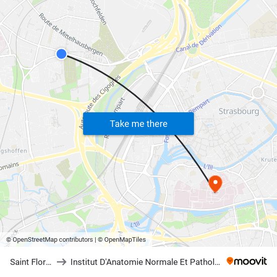 Saint Florent to Institut D'Anatomie Normale Et Pathologique map