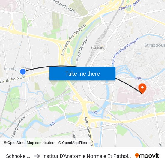 Schnokeloch to Institut D'Anatomie Normale Et Pathologique map