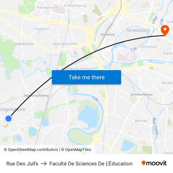 Rue Des Juifs to Faculté De Sciences De L'Éducation map