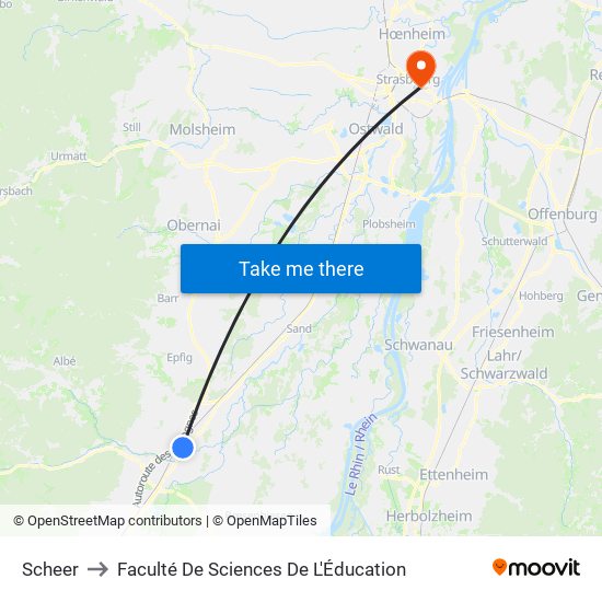 Scheer to Faculté De Sciences De L'Éducation map