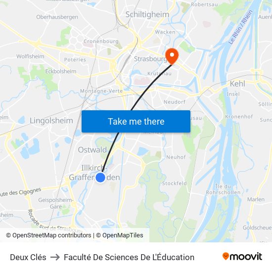 Deux Clés to Faculté De Sciences De L'Éducation map