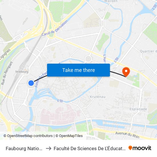 Faubourg National to Faculté De Sciences De L'Éducation map