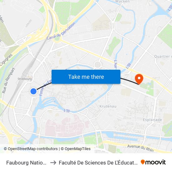 Faubourg National to Faculté De Sciences De L'Éducation map