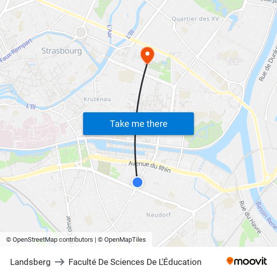 Landsberg to Faculté De Sciences De L'Éducation map