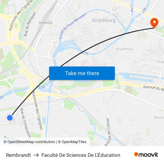 Rembrandt to Faculté De Sciences De L'Éducation map
