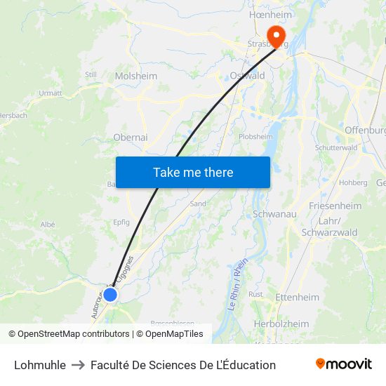 Lohmuhle to Faculté De Sciences De L'Éducation map