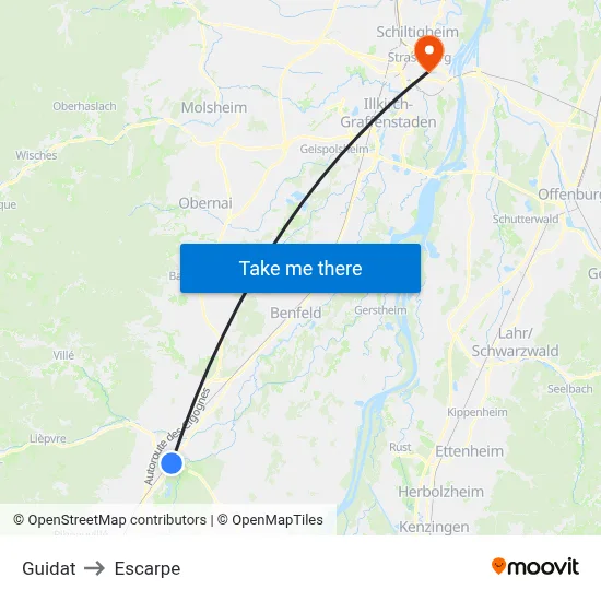 Guidat to Escarpe map