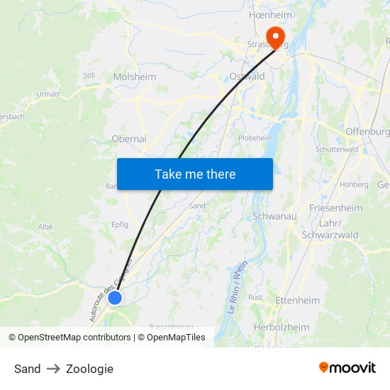 Sand to Zoologie map