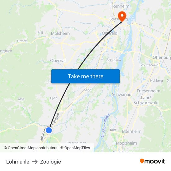 Lohmuhle to Zoologie map