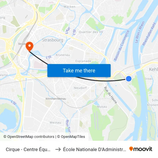 Cirque - Centre Équestre to École Nationale D'Administration map