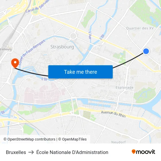 Bruxelles to École Nationale D'Administration map