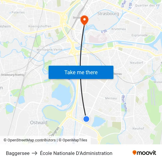 Baggersee to École Nationale D'Administration map