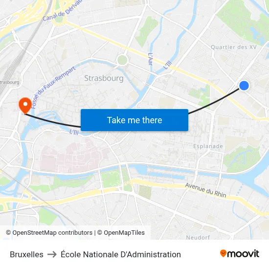 Bruxelles to École Nationale D'Administration map