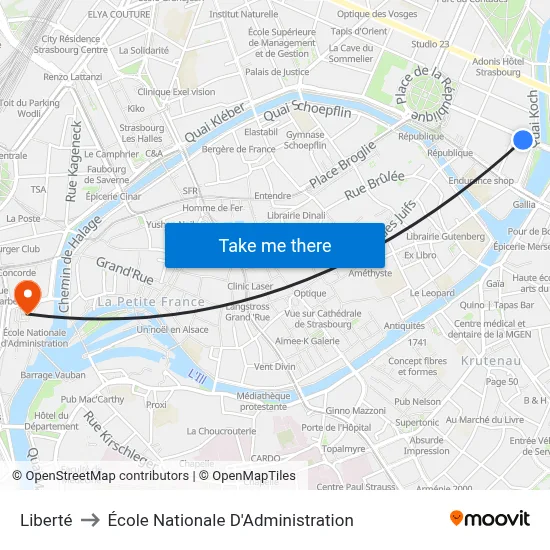 Liberté to École Nationale D'Administration map