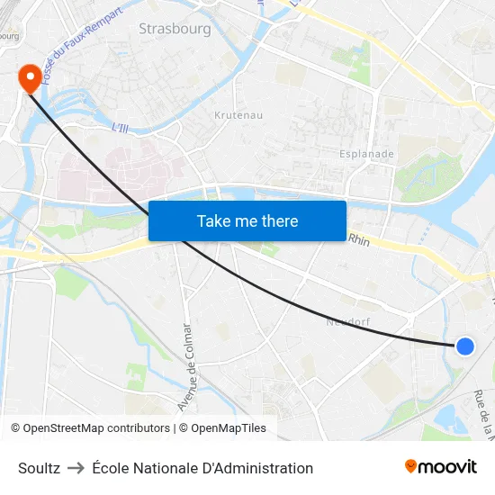 Soultz to École Nationale D'Administration map