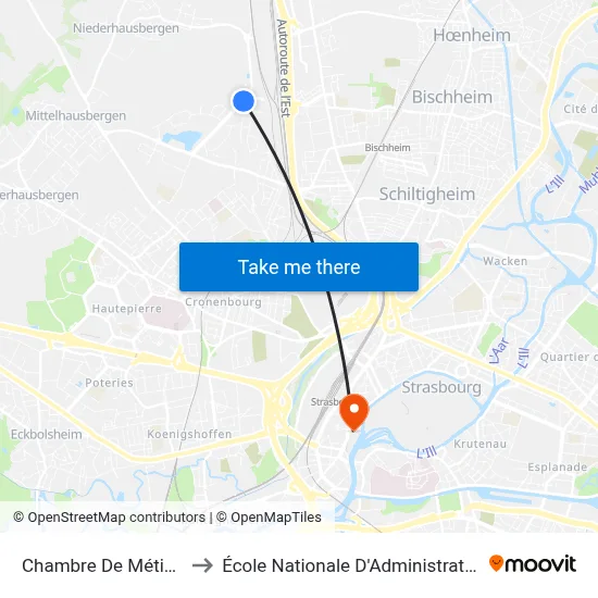Chambre De Métiers to École Nationale D'Administration map