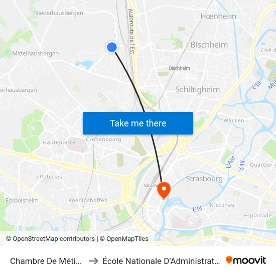Chambre De Métiers to École Nationale D'Administration map