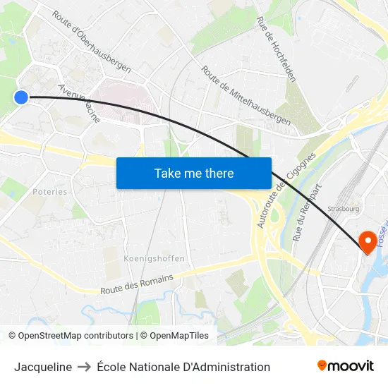 Jacqueline to École Nationale D'Administration map