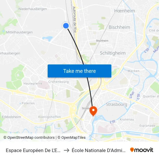 Espace Européen De L'Entreprise to École Nationale D'Administration map