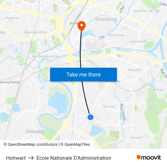 Hohwart to École Nationale D'Administration map