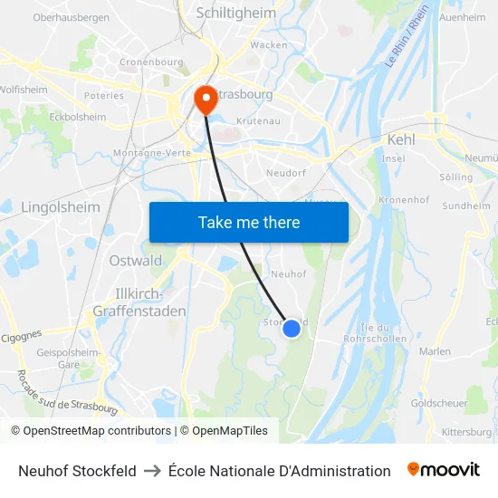 Neuhof Stockfeld to École Nationale D'Administration map