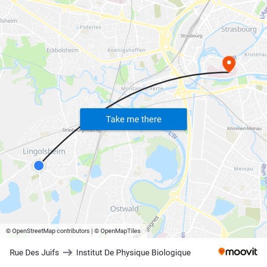 Rue Des Juifs to Institut De Physique Biologique map