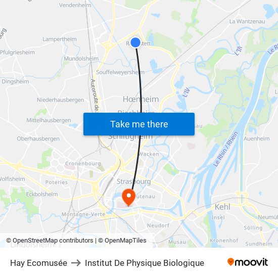 Hay Ecomusée to Institut De Physique Biologique map