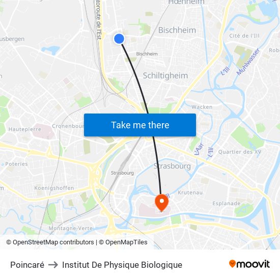 Poincaré to Institut De Physique Biologique map