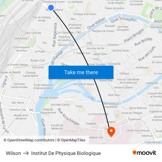 Wilson to Institut De Physique Biologique map