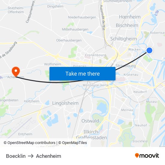 Boecklin to Achenheim map