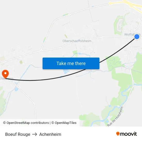 Boeuf Rouge to Achenheim map
