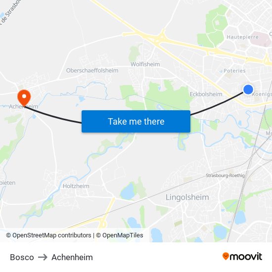 Bosco to Achenheim map
