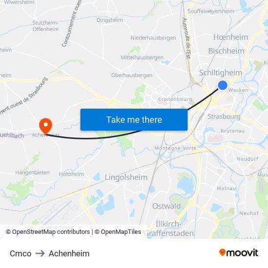 Cmco to Achenheim map