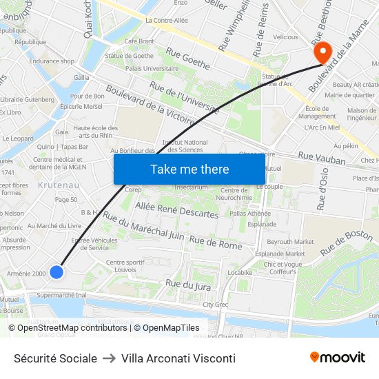 Sécurité Sociale to Villa Arconati Visconti map