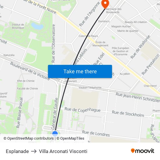 Esplanade to Villa Arconati Visconti map