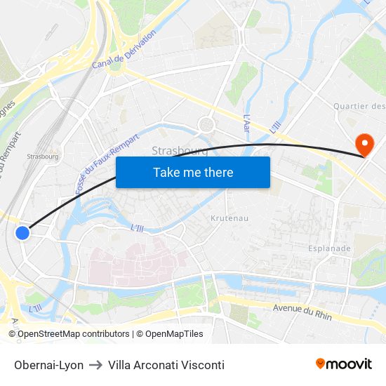 Obernai-Lyon to Villa Arconati Visconti map