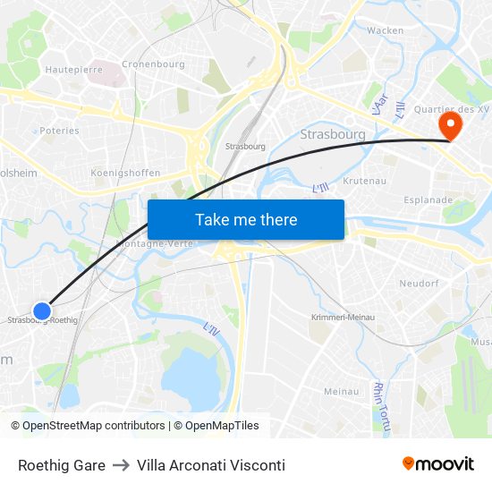 Roethig Gare to Villa Arconati Visconti map